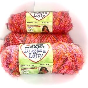 Red Heart Bright and Lofty super bulky 9945 Bikini in color yarn 3 skiens left